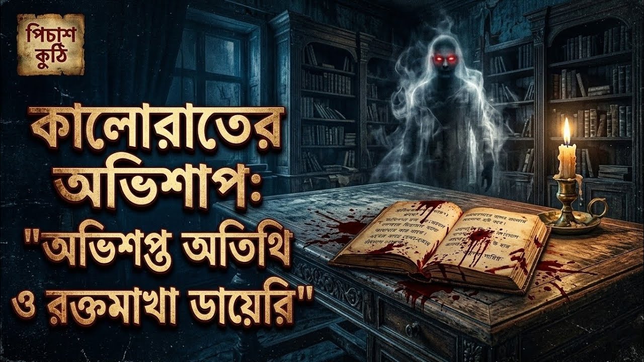কালোরাতের অভিশাপ: অদৃশ্য অতিথি ও রক্তমাখা ডায়েরি |  ভূতের গল্প। পিচাশ কুঠি 