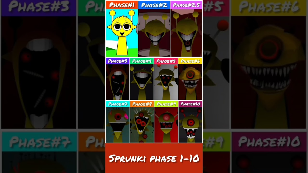 Incredibox Sprunki All PHASES 1-10 #sprunki #incredibox #sprunkimod 
