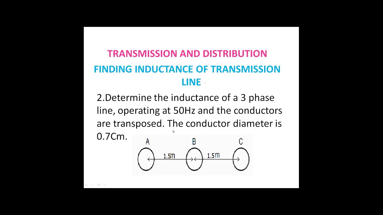 T&D 5 | 2.Finding Inductance of a 3 phase line