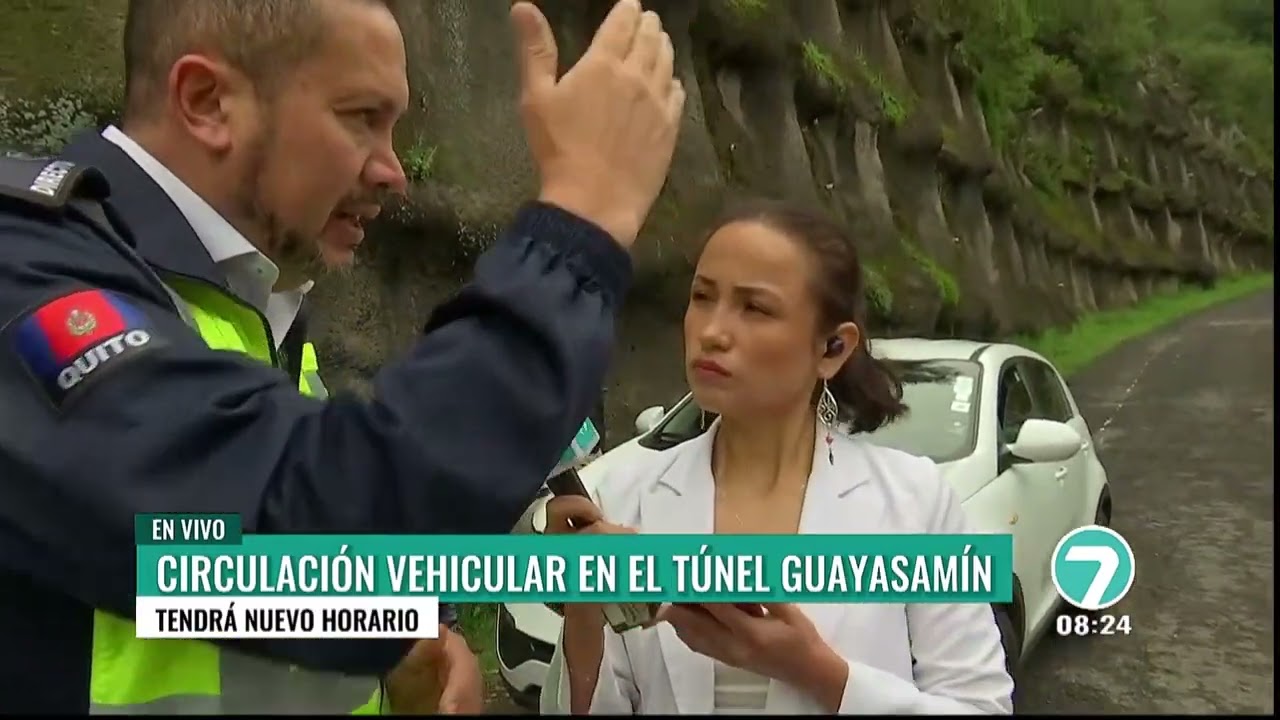 #Noticias7 | Reportaje: AMT modifica el uso del carril central del Túnel Guayasamín .