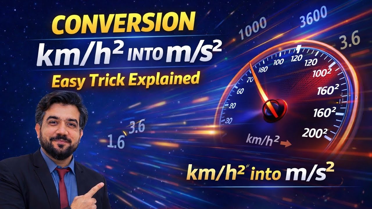 Lec#20 Conversion of km/h2 into m/s2 | Basic Concepts of PHYSICS