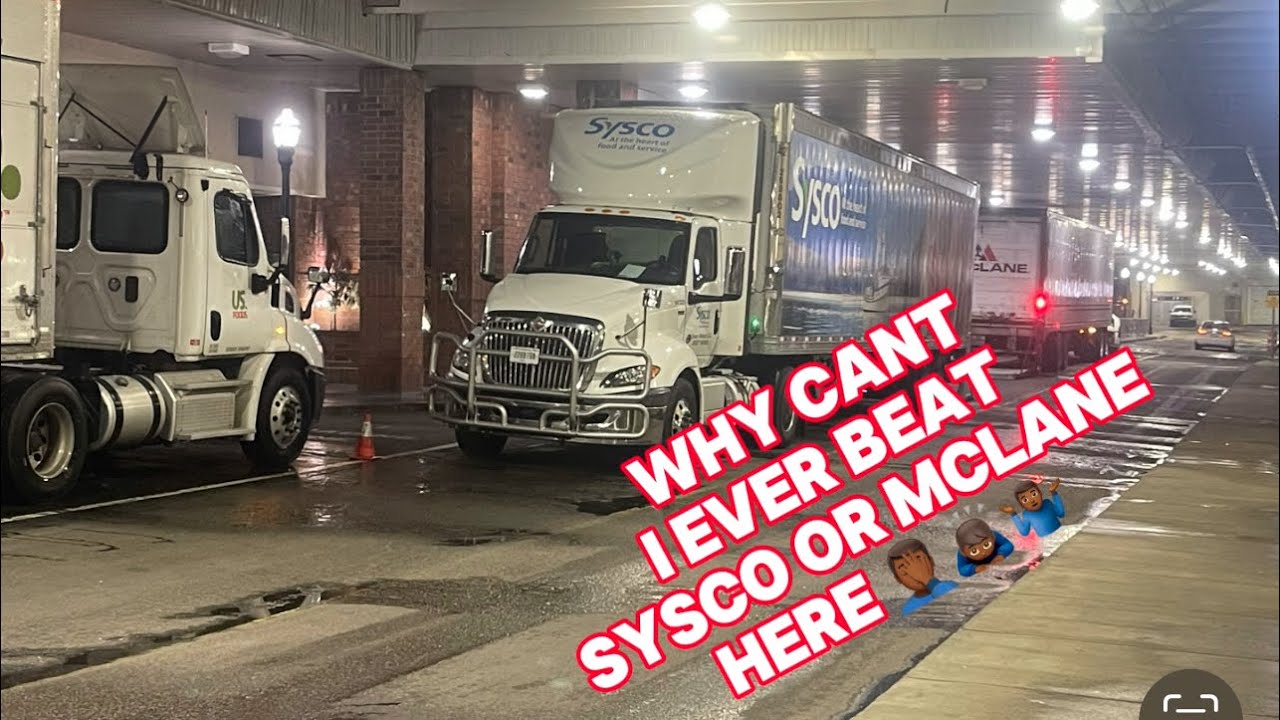 I CAN NEVER BEAT SYSCO OR MCLANE | RAMP OVER LIFTGATE?? #cdl #foodservice #deliverydriver #usfoods