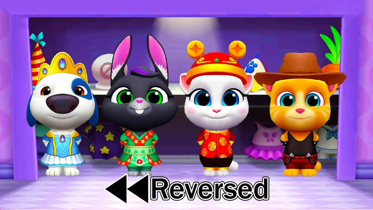 My Talking Tom Friends - Funny Cartoon Gameplay (Android, iOS) (Reversed)
