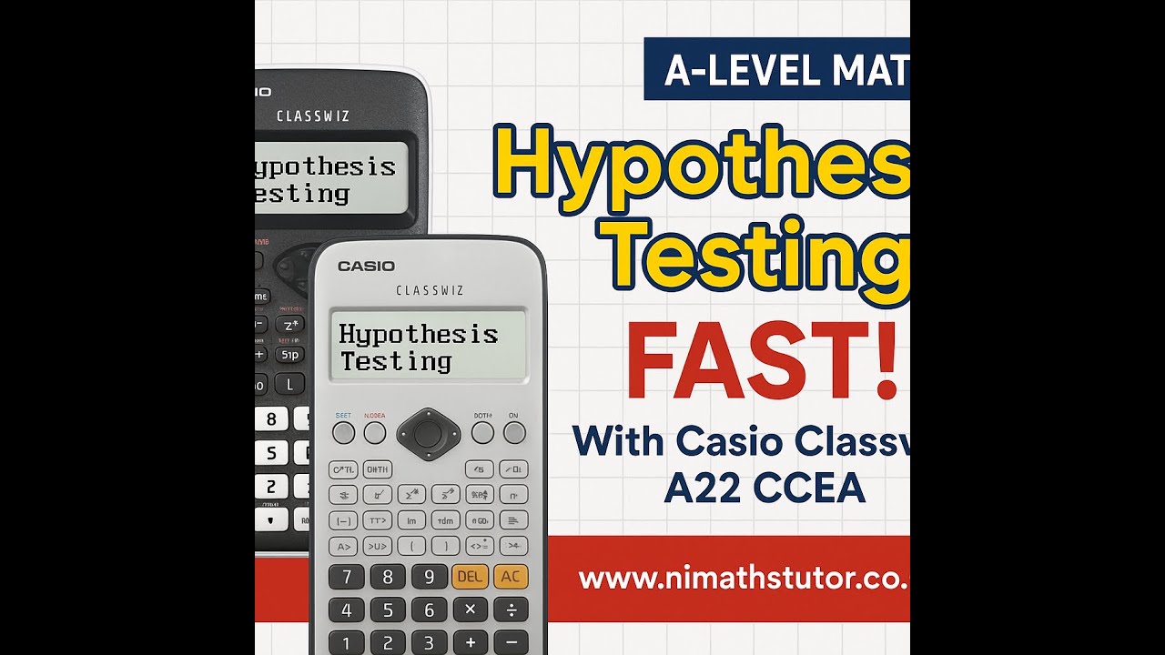 Crash Course on Hypothesis Testing using Casio Classwiz fx-991EX / fx-991CW | A-Level Maths A22