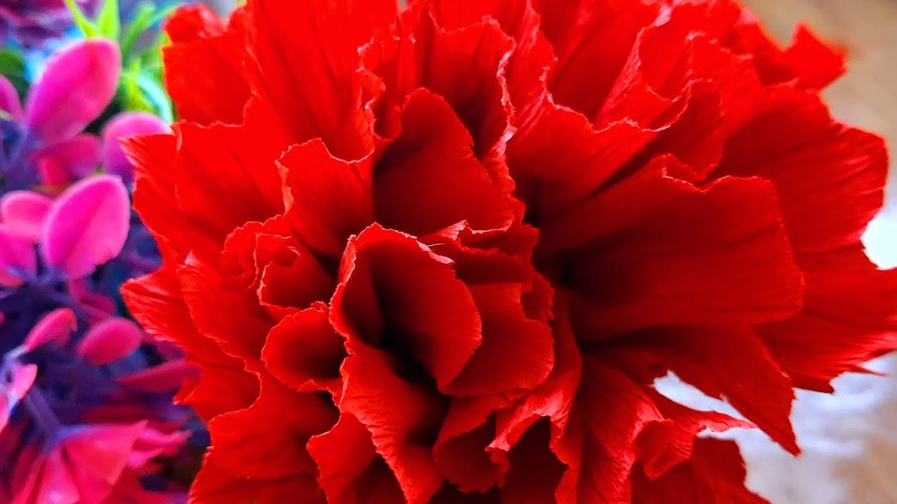 Easy Crepe Paper Flower Craft for Beginners | Home Decoration Idea