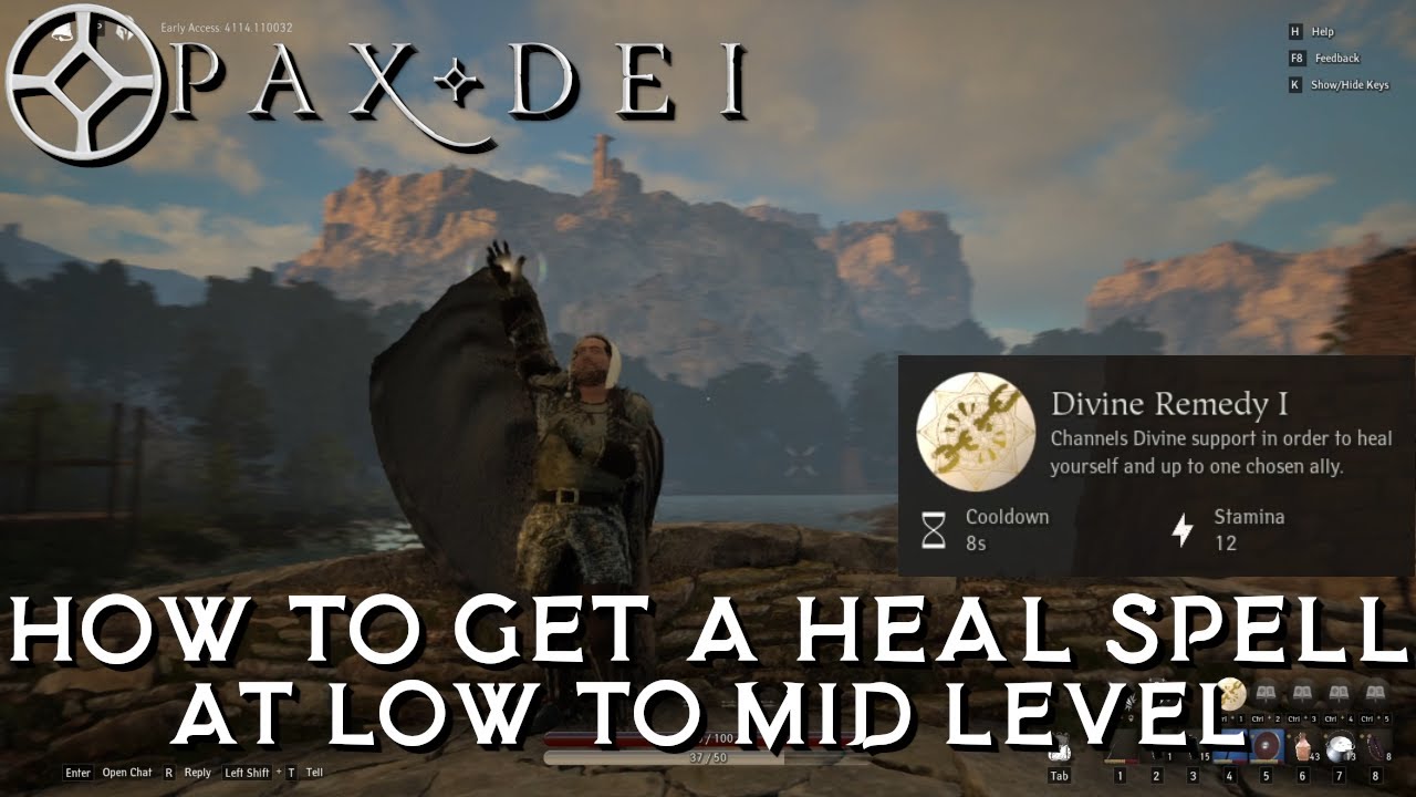 Pax Dei - How to get a healing spell - Easy low level magic - Divine remedy 1