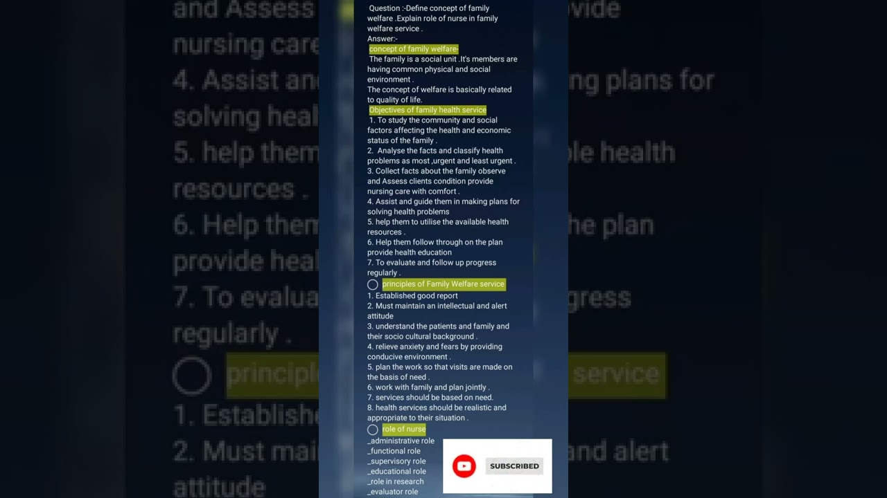 family welfare service #communityhealthnursing#Nursezone#notes