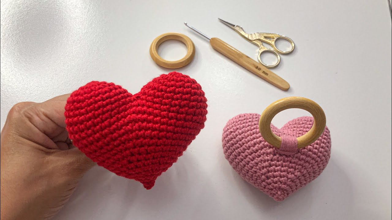 Porta Guardanapo Coração Amigurumi