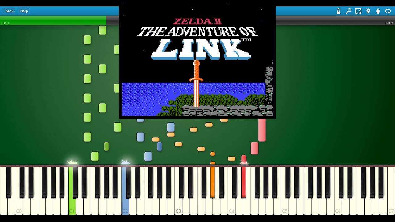 Zelda II: The Adventure of Link - Temple/Palace Theme Synthesia