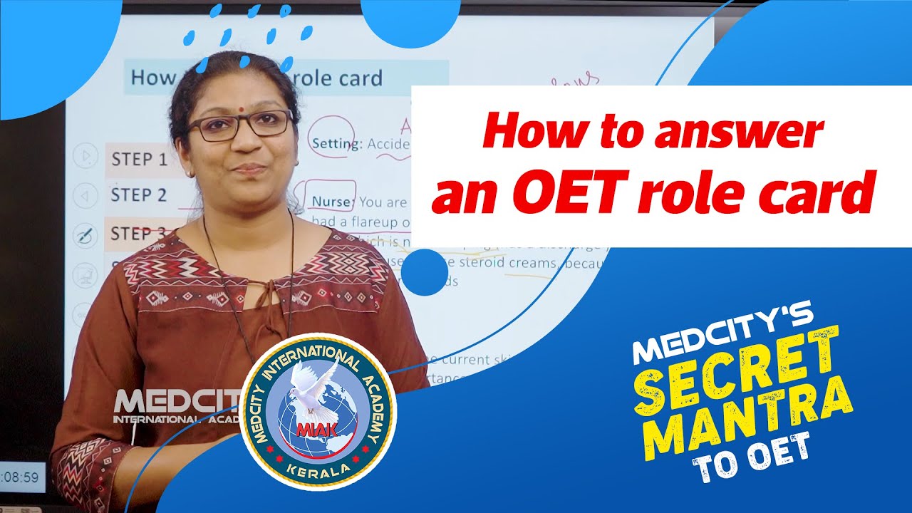 Medcity’s Secret Mantra to OET:How to answer an OET role card | Best OET coaching centre in kottayam