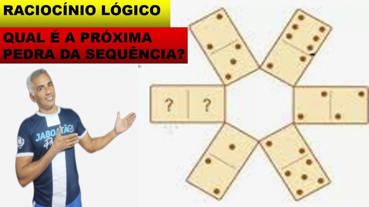 Raciocínio lógico: Qual é a próxima pedra da sequência do Dominó?