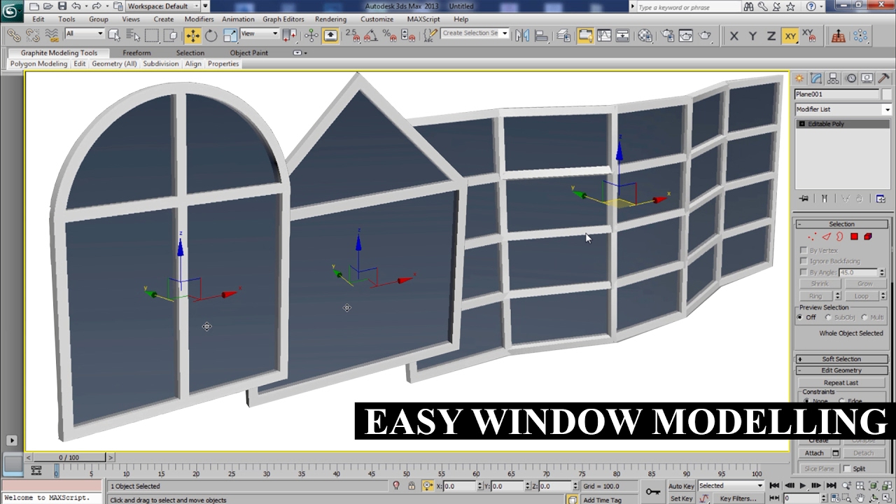 How To Modelling A Window In 3Ds Max
