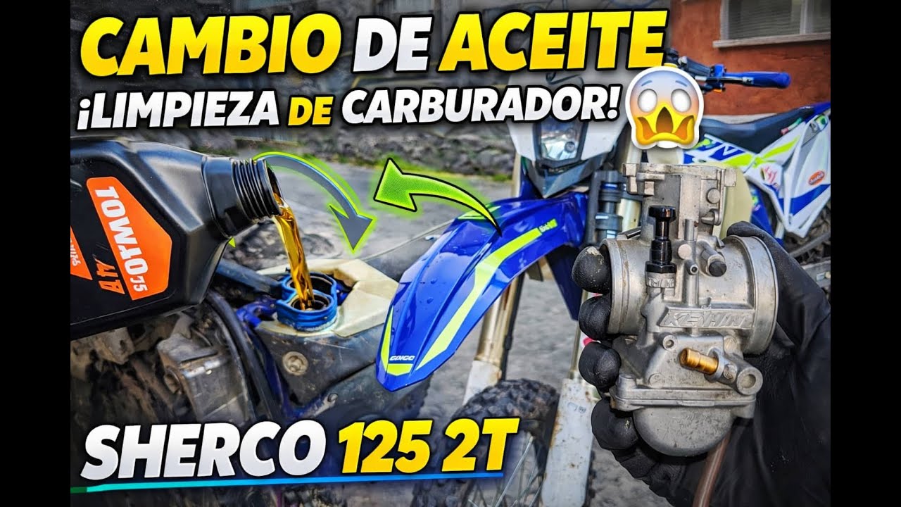 Cambio de aceite y limpieza de carburador | Sherco 125 2T
