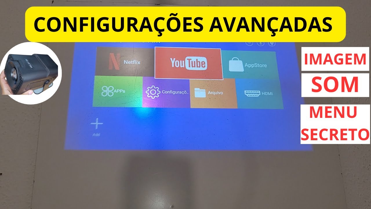 como melhorar imagem som do projetor hy320 configuração avançadas