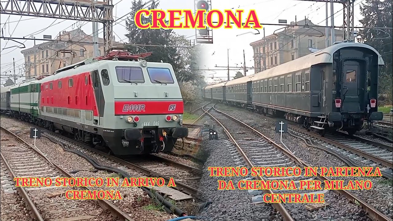 Treno storico in arrivo a Cremona e partenza per Milano Centrale,17/11/2024.