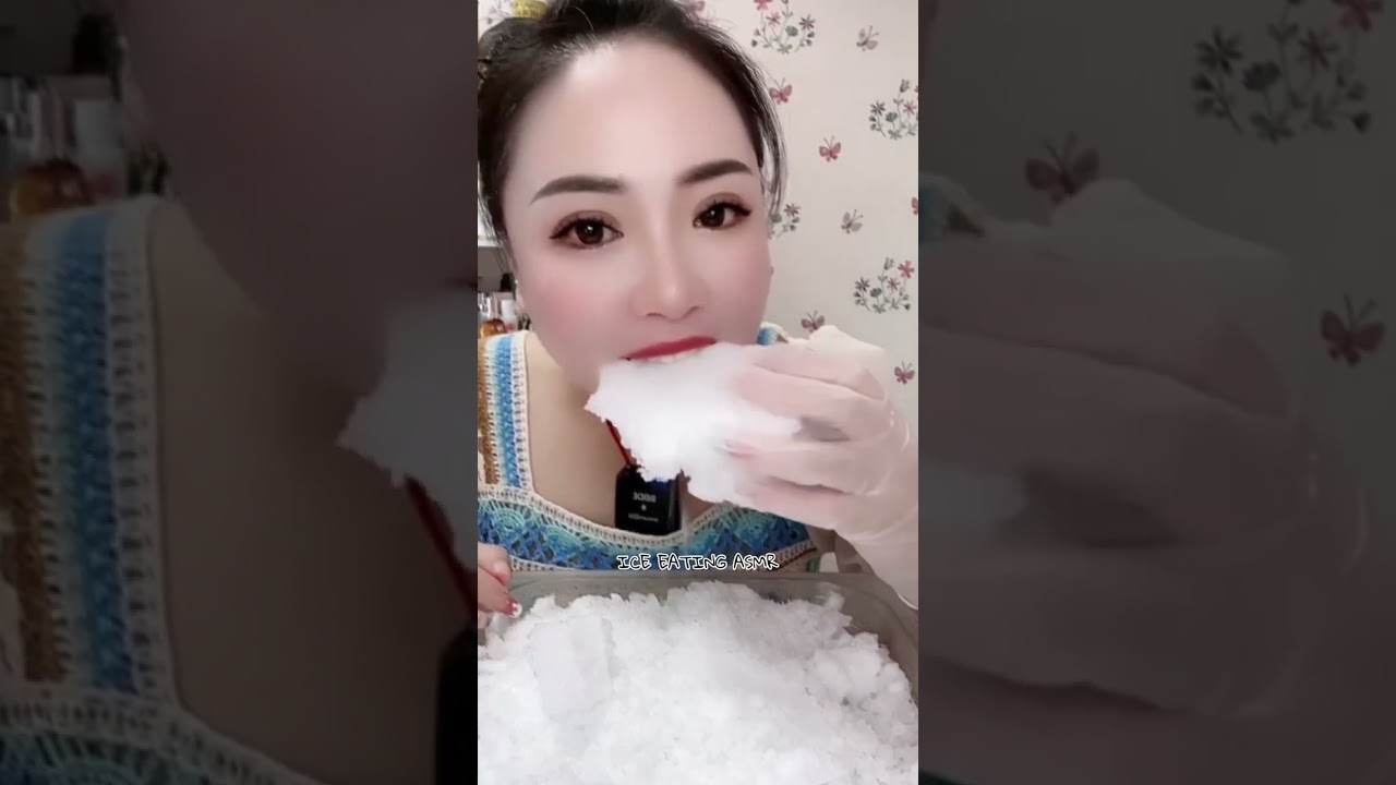 Soft crunchy ice asmr #gefrierfrost #asmr #buzyemevideoları