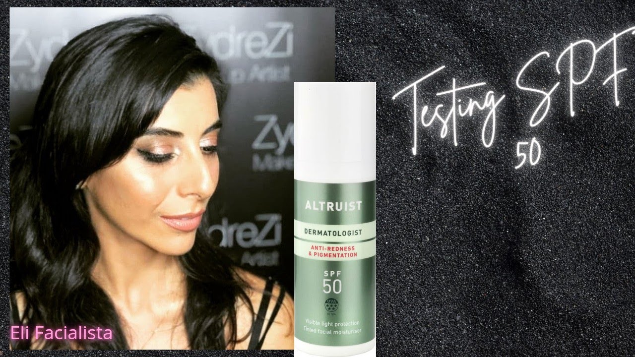 Testing  AlTRUIST SPF 50 anti-redness & pigmentation/ para pieles pigmentadas con manchas, melasma