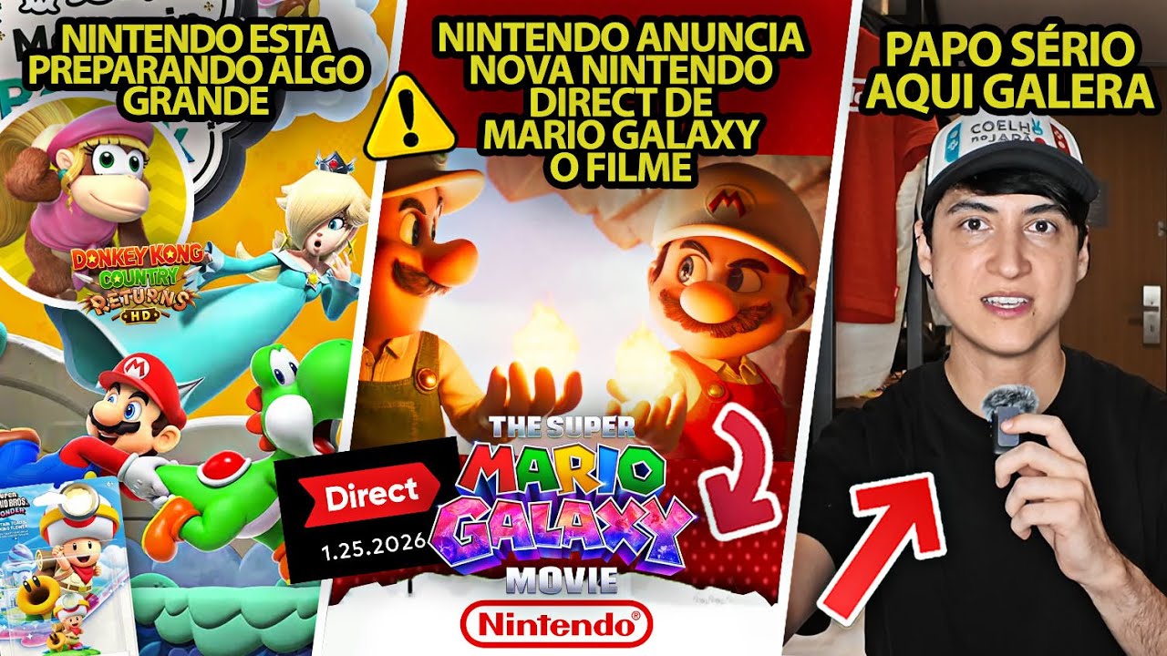 A Nintendo está preparando algo grande | Nintendo anuncia nova Nintendo Direct de Mario Galaxy Movie