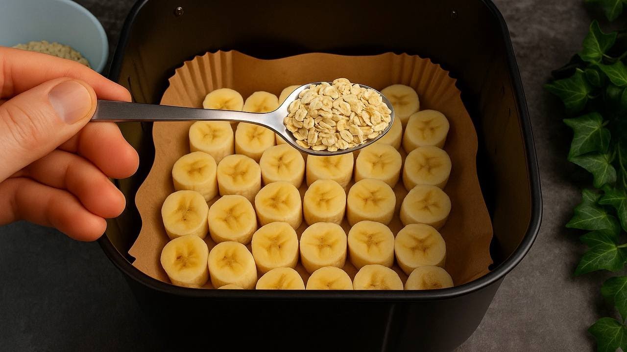 Dieses Rezept f&uuml;r den Airfryer ist viral gegangen. Das gleiche ber&uuml;hmte Bananendessert