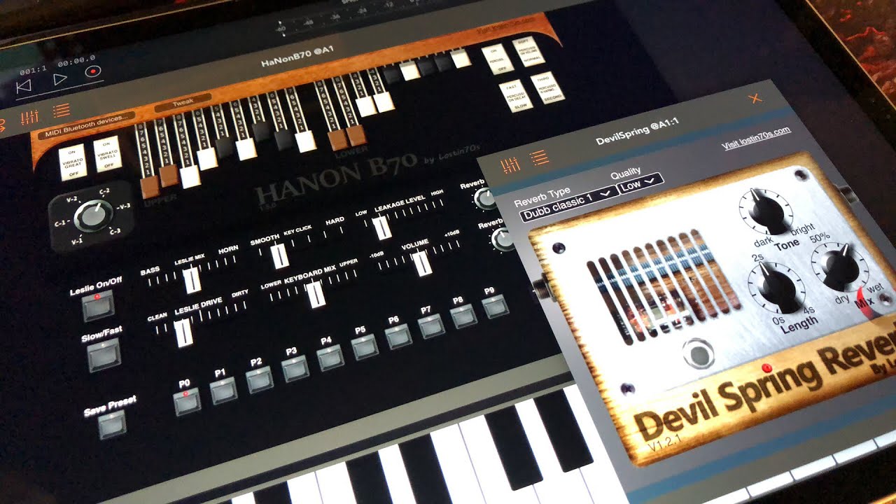 HaNon B70 ToneWheel Organ & Devil Spring Reverb - Let’s Explore & Play - Live iPad Demo