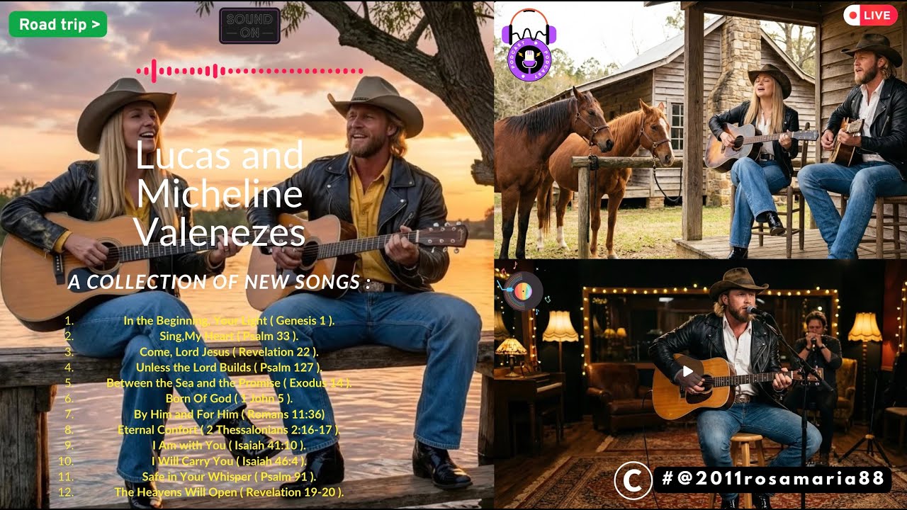 53 Min.of Hope–12 NEW 80s Style Country Gospel Songs | Lucas & Micheline Valenezes
