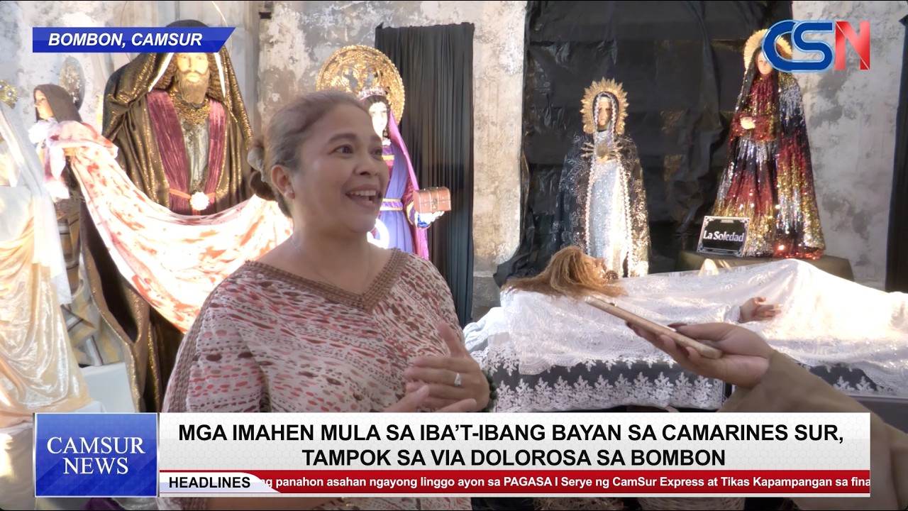 Mga imahen mula sa iba't-ibang bayan sa Camarines Sur, tampok sa Via Dolorosa sa Bombon, CamSur