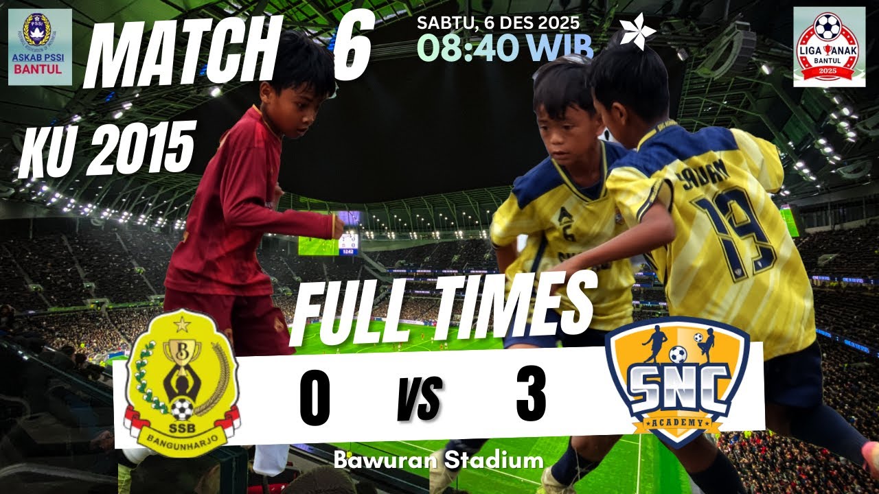 Match 6 Liga Anak Bantul KU 2015 SNC Academy vs Bangunharjo