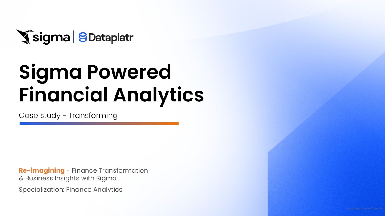 Mastering Sigma AI: Advanced Features & Financial Use Cases | Sigma X Dataplatr