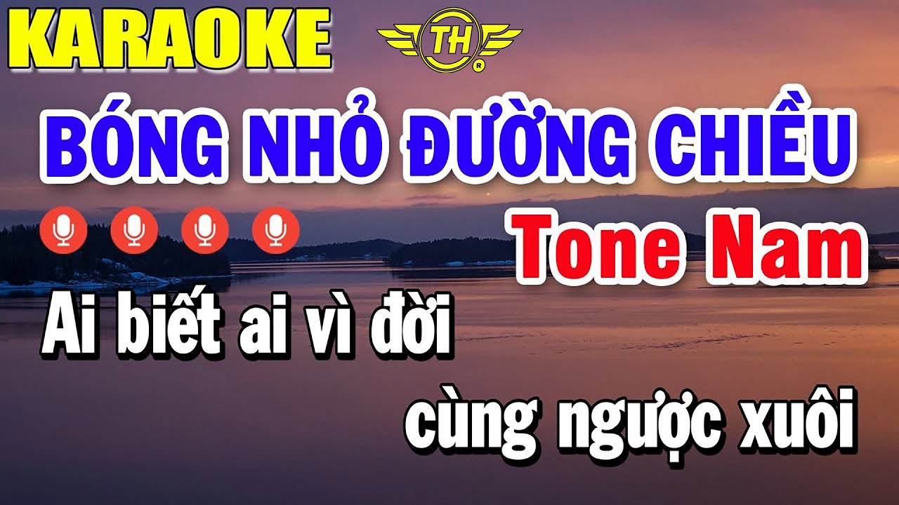 Bóng Nhỏ Đường Chiều Karaoke Tone Nam Nhạc Sống 2023 | Trọng Hiếu