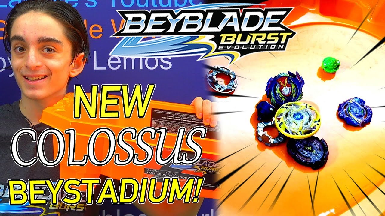 BIGGEST BURST STADIUM BY HASBRO! NEW COLOSSUS BEYSTADIUM! BEYBLADE BURST EVOLUTION FREE QR CODE