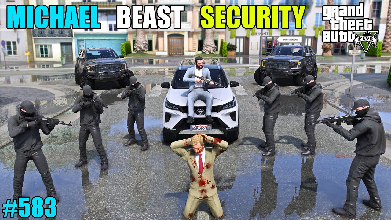 GTA 5 : MICHAEL'S STRONGEST SECURITY ATTACK ON MILITARY COLONEL | GTA 5 GAMEPLAY #583