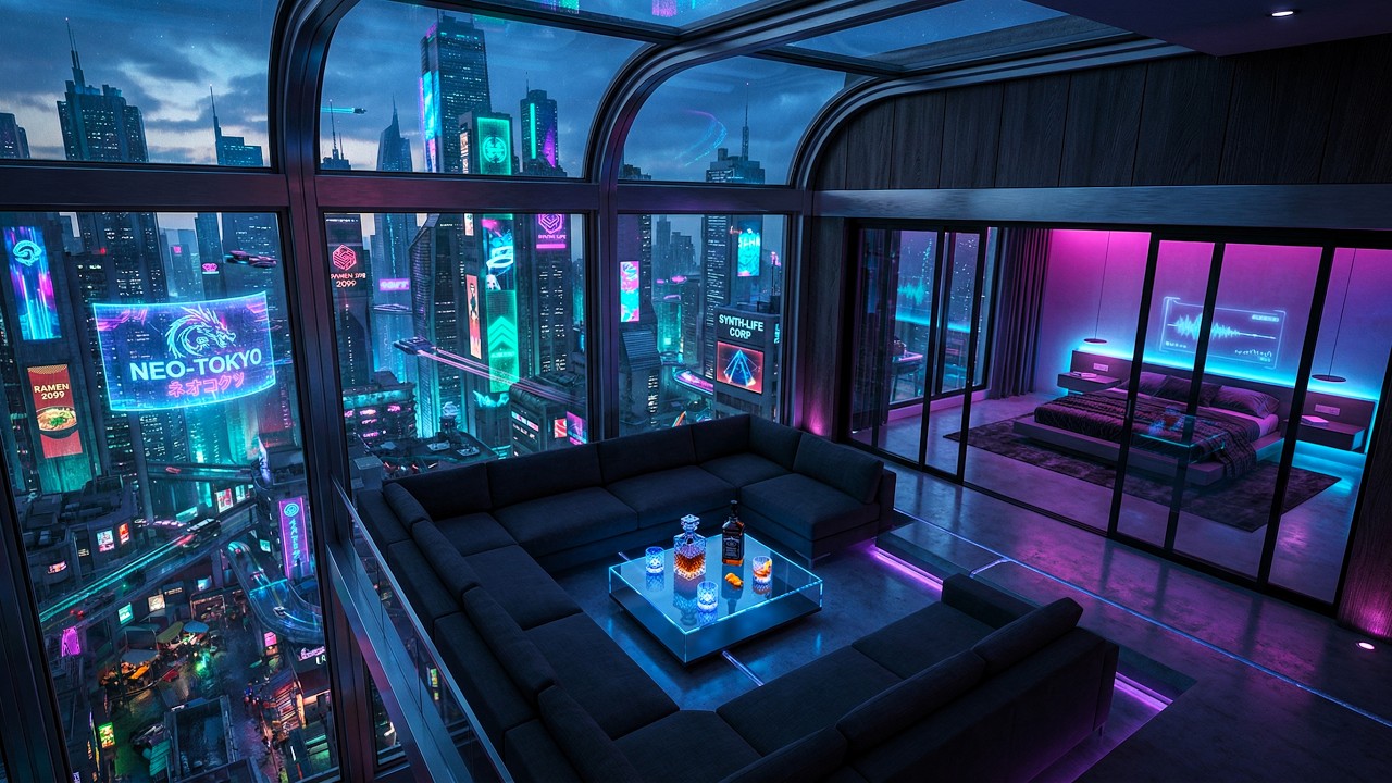 🔴 LIVE NOW: Rainy Neon Streets 🌧️🌆 Lofi Beats for Deep Focus & Sleep