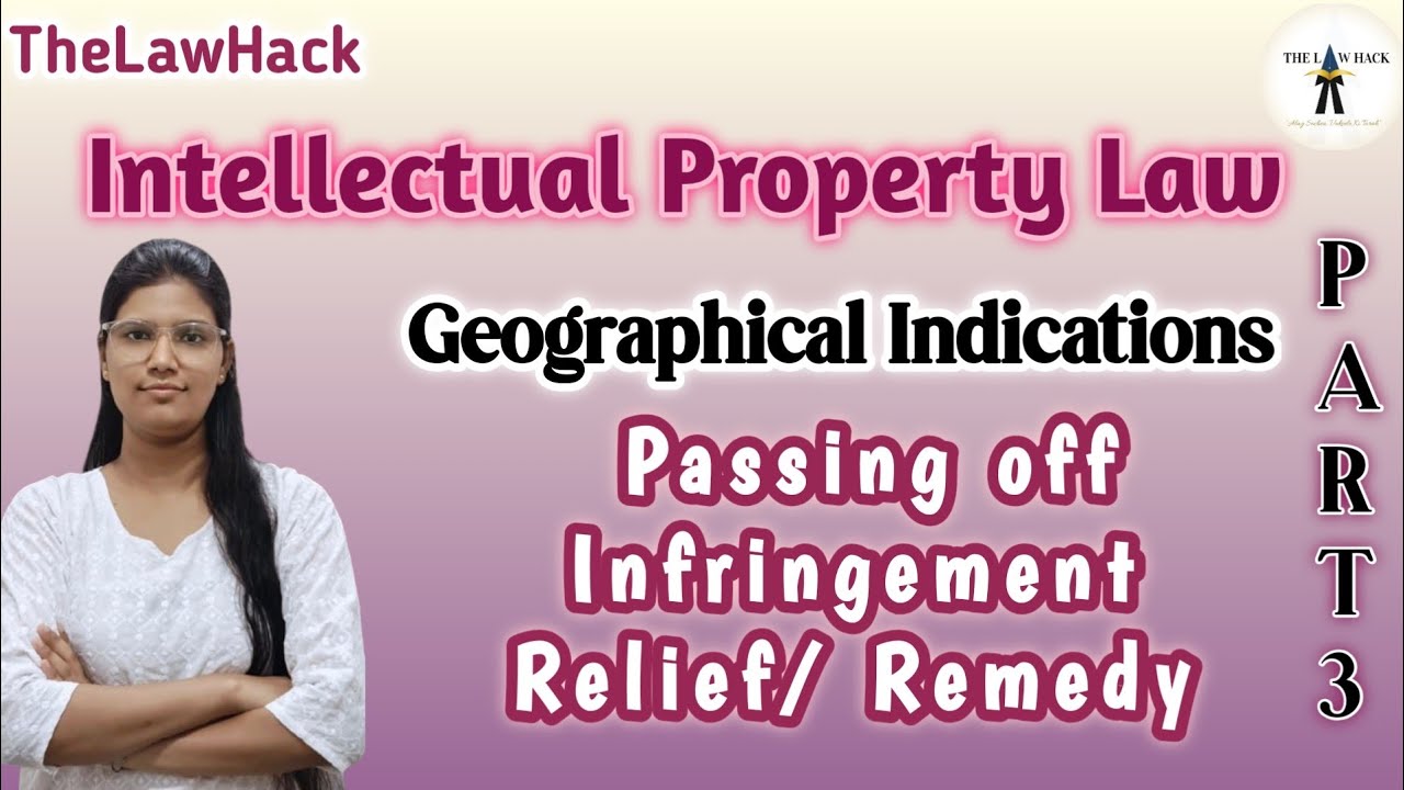 Geographical Indication GI Tags ||| Passing off , Infringement and Remedy under the Act✏️📖✨📚💯