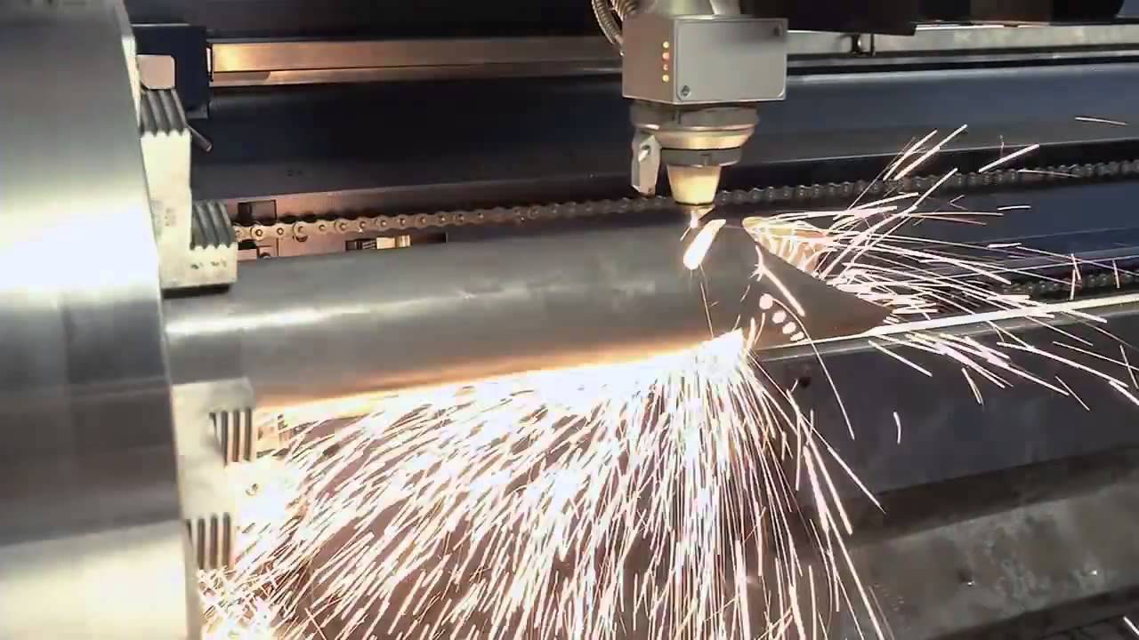 TRUMPF laser cutting  TruLaser 3030 fiber   Flexible tube and profile processing with RotoLas 2