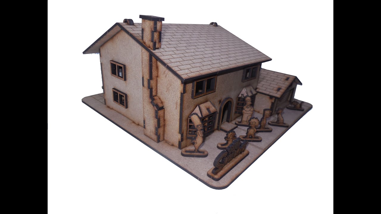 Casa Simpsons Nivel Intermedio, MDF corte Láser