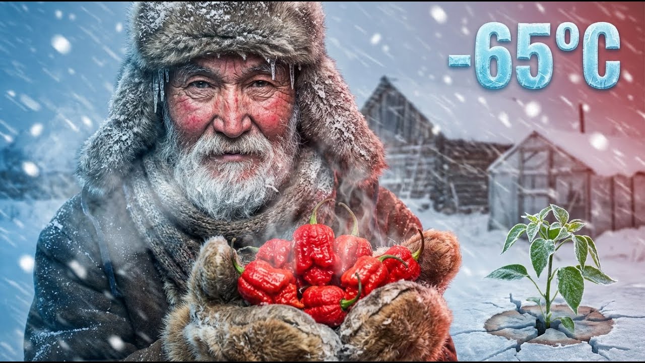 An Elderly Man Plants Hot Chili Peppers in -65°C Siberia