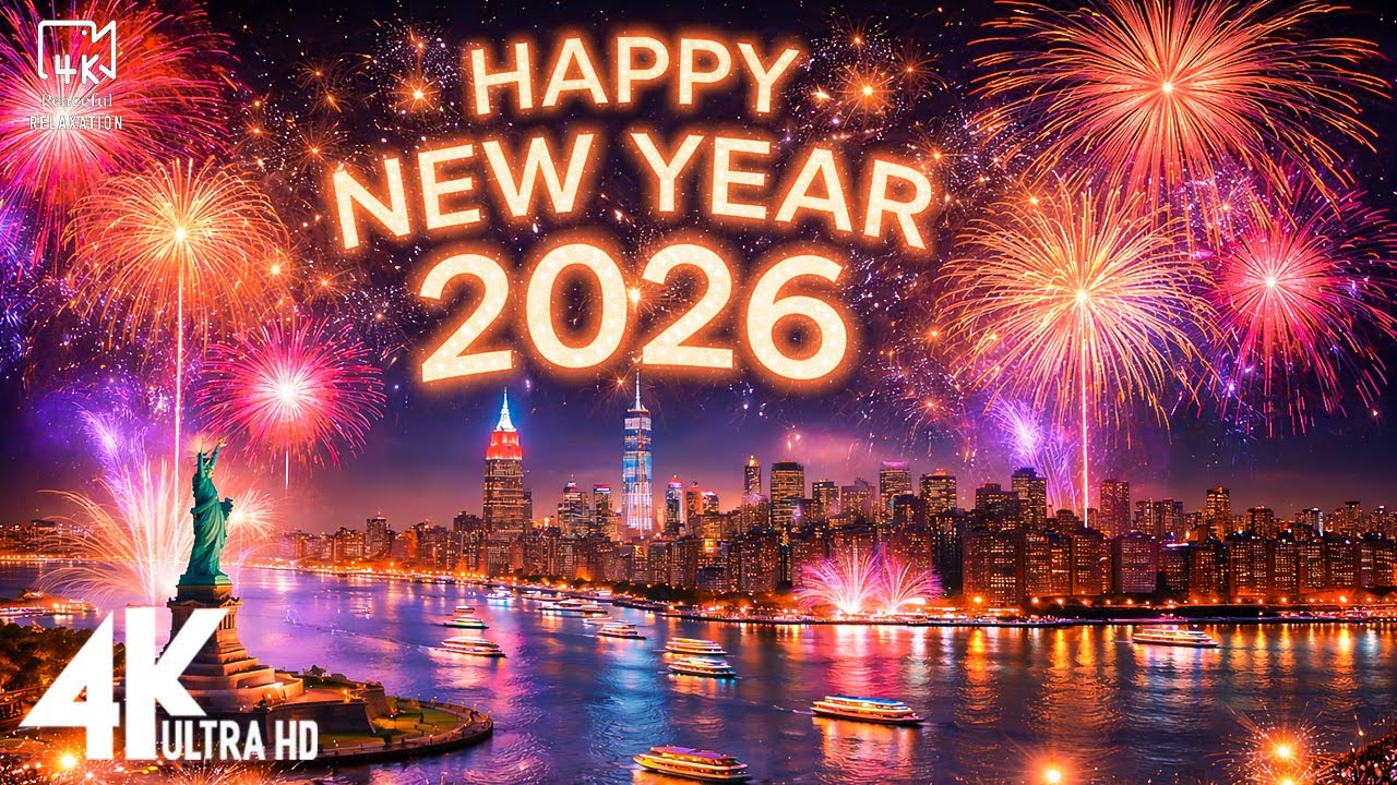 New York in 4K | 🎆 Welcoming the New Year &ndash; A Spectacular Fireworks Showdown in the Night Sky