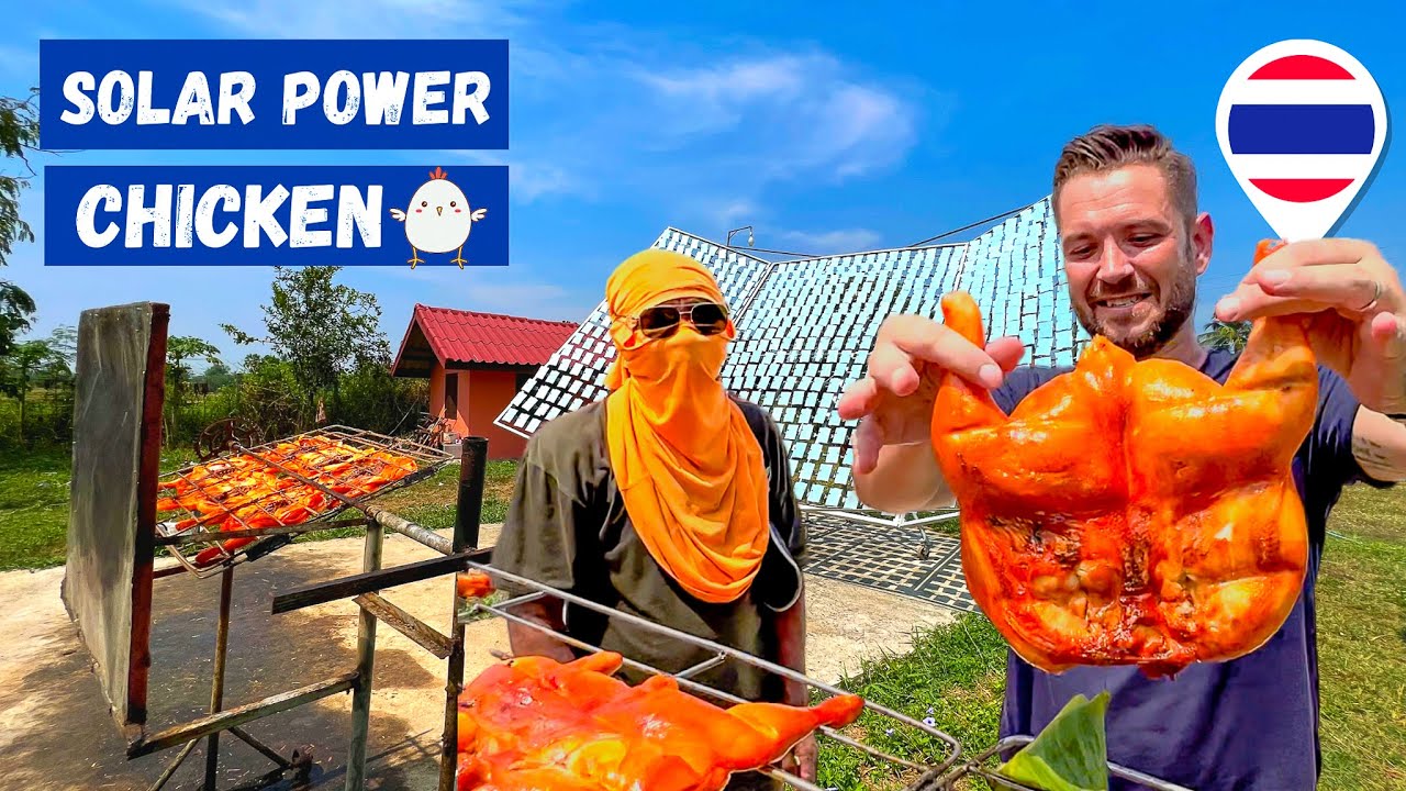 КУРИЦА НА СОЛНЕЧНОЙ ЭНЕРГИИ! 🐓🇹🇭 Тайский дядюшка готовит с помощью ЗЕРКАЛ!