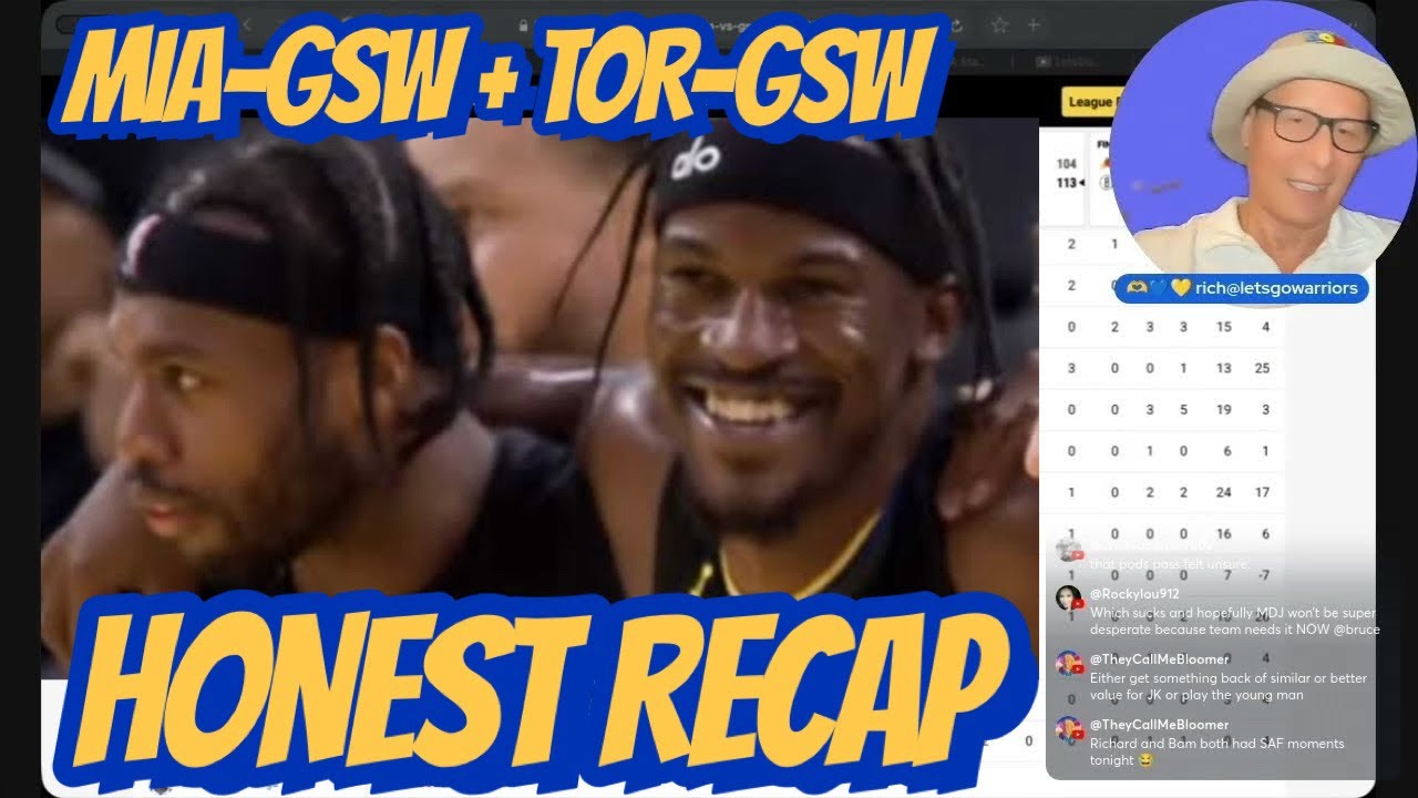 HONEST RECAP of Miami then Toronto vs Warriors: Jimmy goes down, Raptors game was actually fun