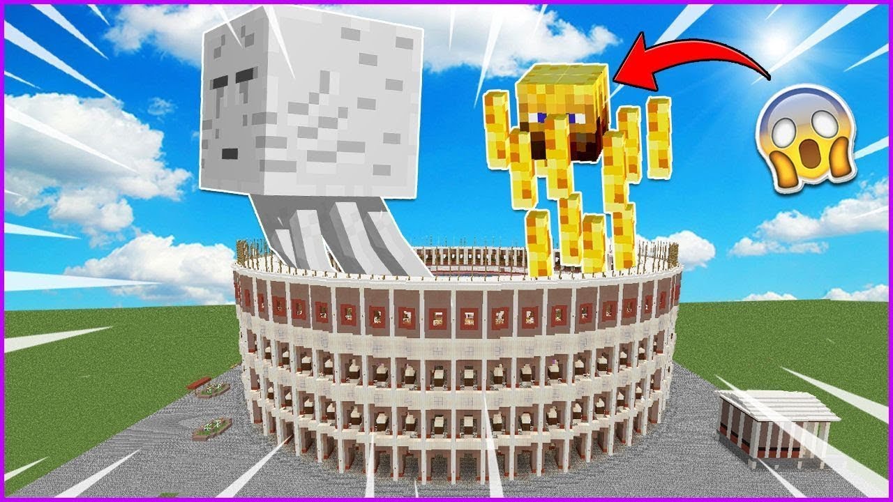 ⚠ GHAST TITAN VS BLAZE TITAN ⚔💥 ¿QUIÉN GANARÁ? | MINECRAFT ARENA COLISEO GIGANTE