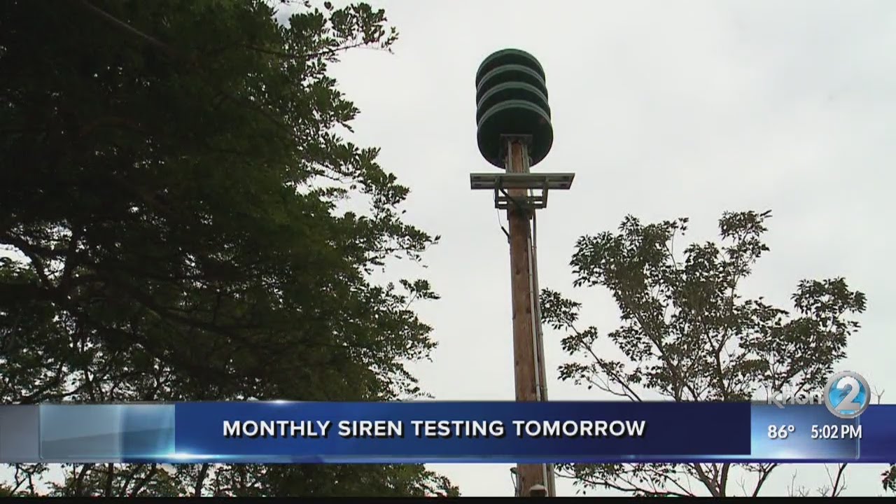 Monthly siren and emergency alert system test set for Sept. 4
