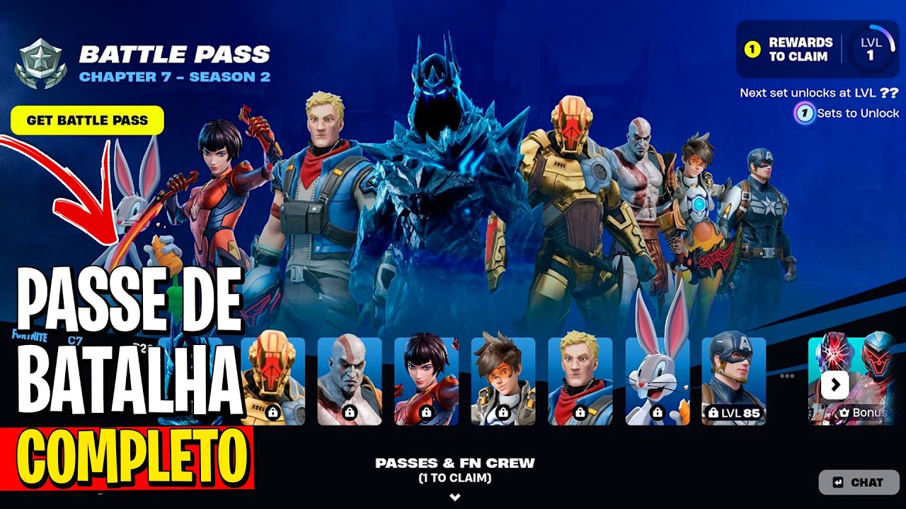 DESCONTO V-BUCKS! CONHEÇA A NOVA TEMPORADA 2 CAPÍTULO 7 do FORTNITE! SKINS PASSE e REI DO GELO!