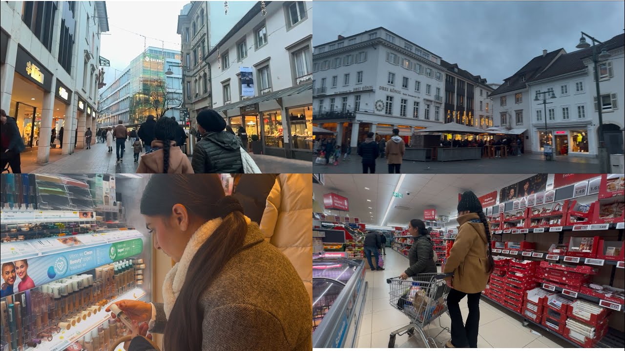AN EVENING IN STADT LÖRRACH || WINDOW SHOPPING || GROCERY ||