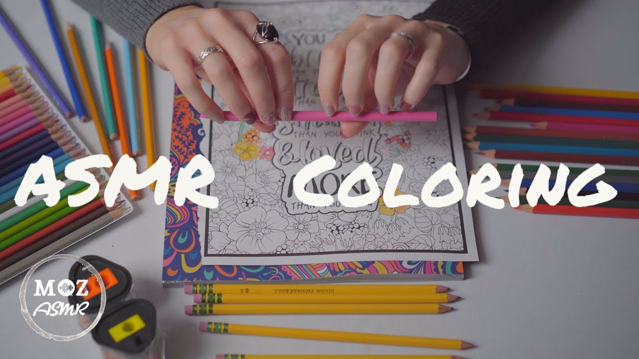 ASMR 2021 | Coloring | 4K | Binaural (Right and Left Audio)
