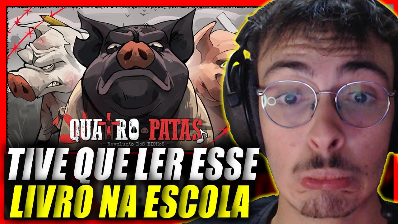(ESSE SANSÃO PARECE BRABO!) ADOLESCENTE REAGE ao REALISTA - Quatro Patas - Revolução dos Bichos