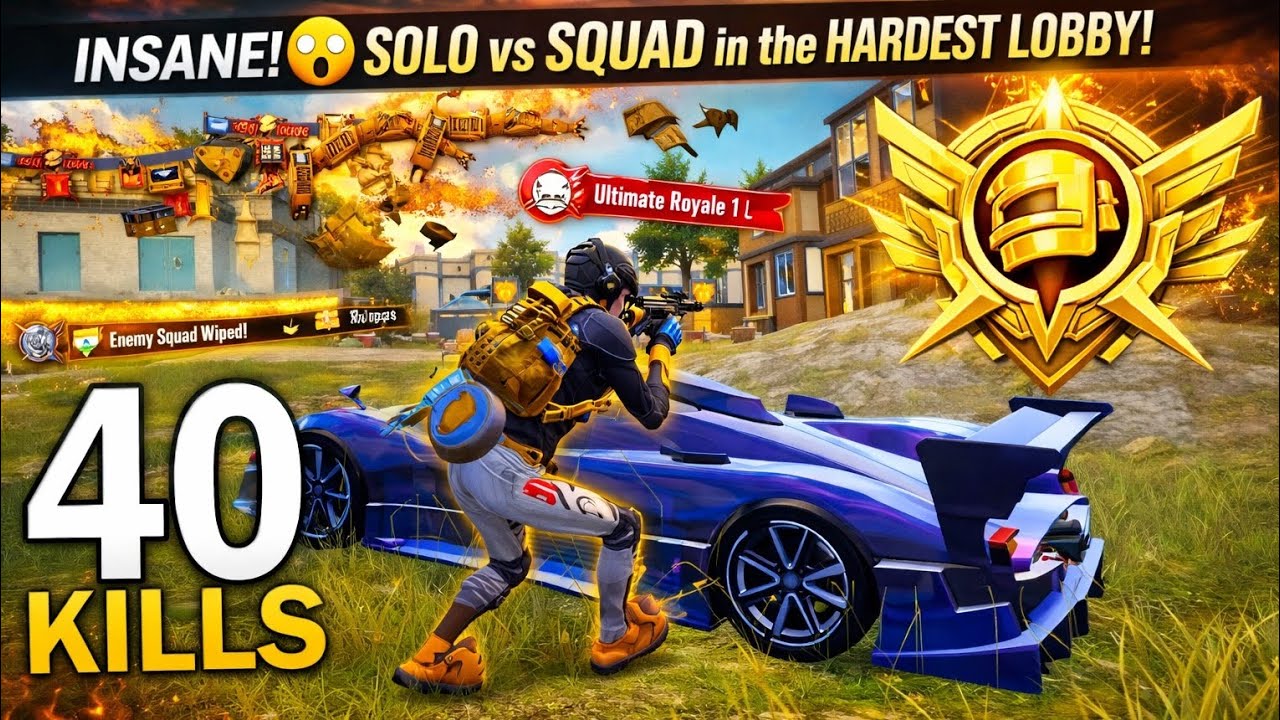 INSANE 😱 40 KILLS SOLO vs SQUAD | HARDEST LOBBY | PUBG Mobile