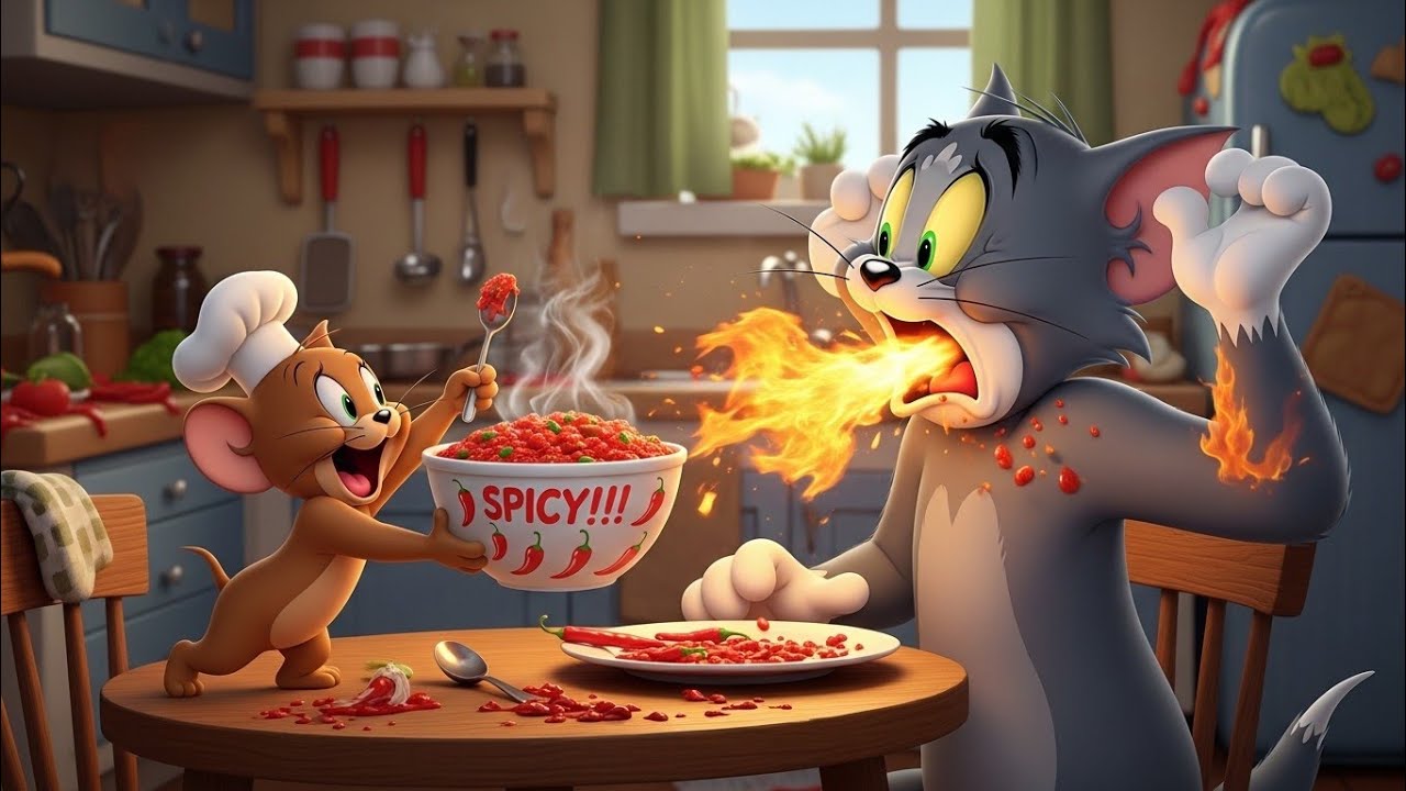 Cute Winter Friendship – Cat and Mouse Cartoon