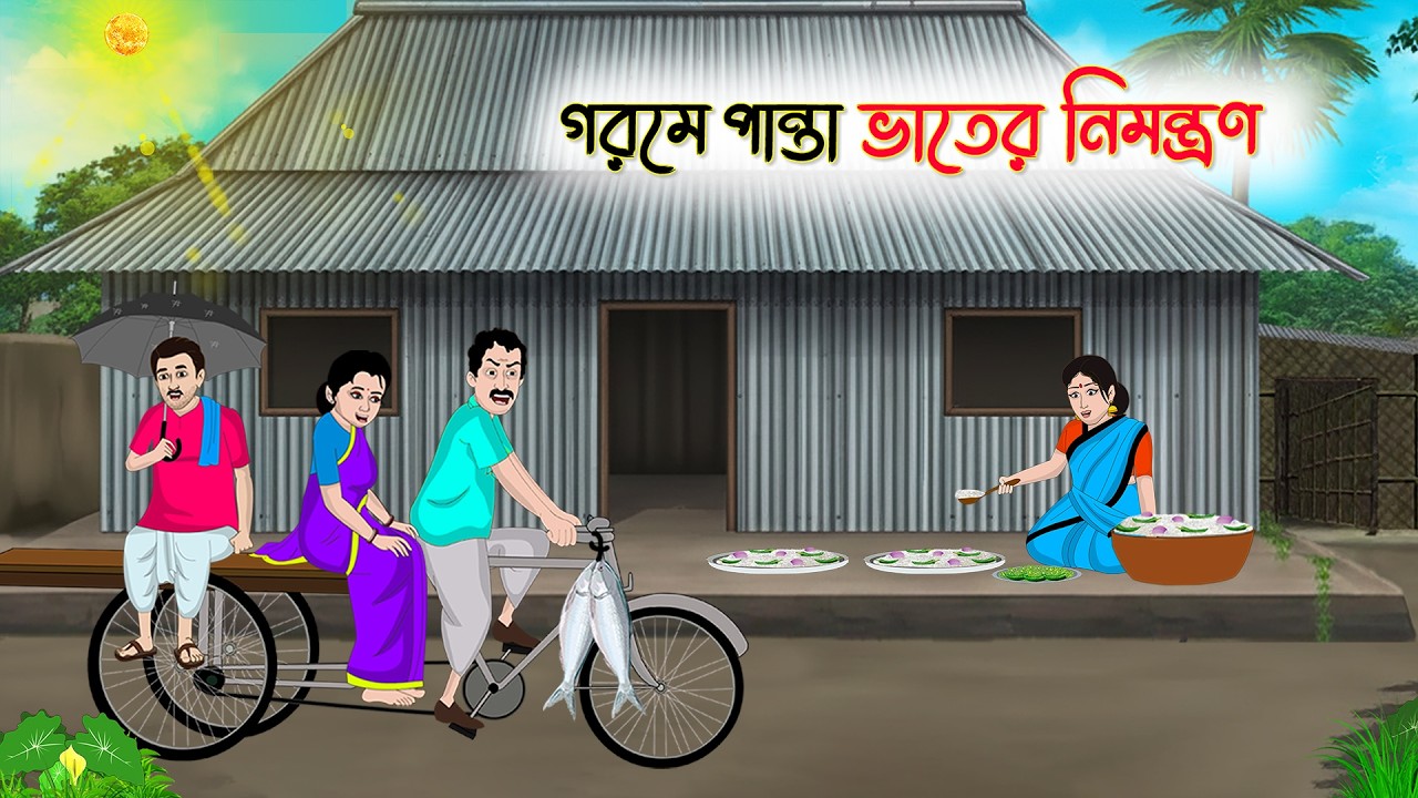 গরমে পান্তা ভাতের নিমন্ত্রণ | Bengali Fairy Tales Cartoon | Rupkothar Bangla Golpo | Thakumar Jhuli