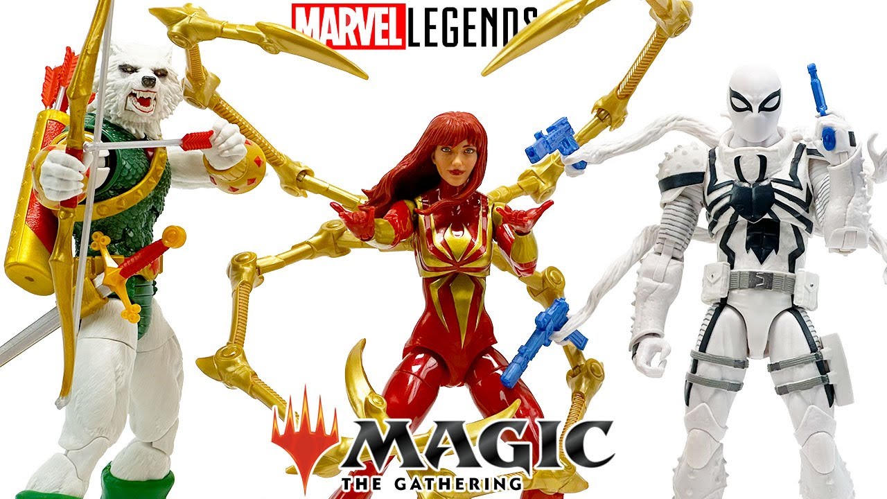 Обзор фигурок Marvel Legends MTG: Мэри Джейн Железный Паук, Агент Анти-Веном и Человек-Волк!