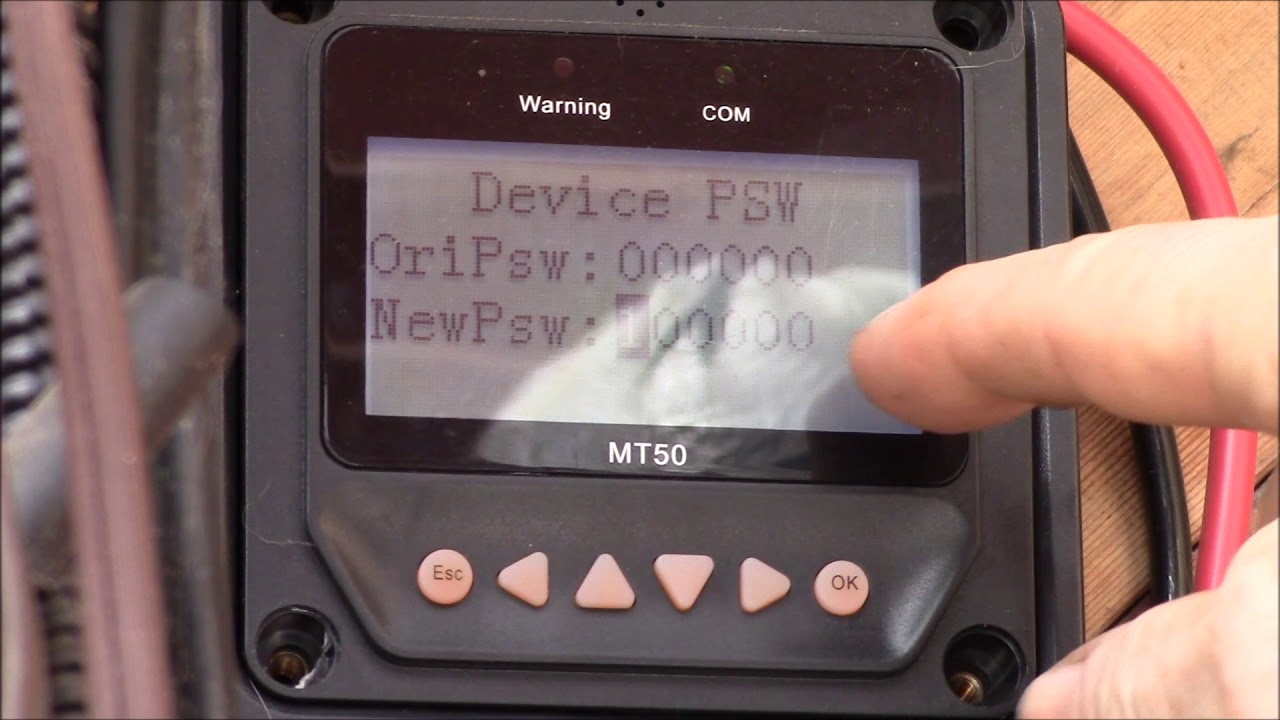 Пароль для удаленного дисплея EpEver MT-50